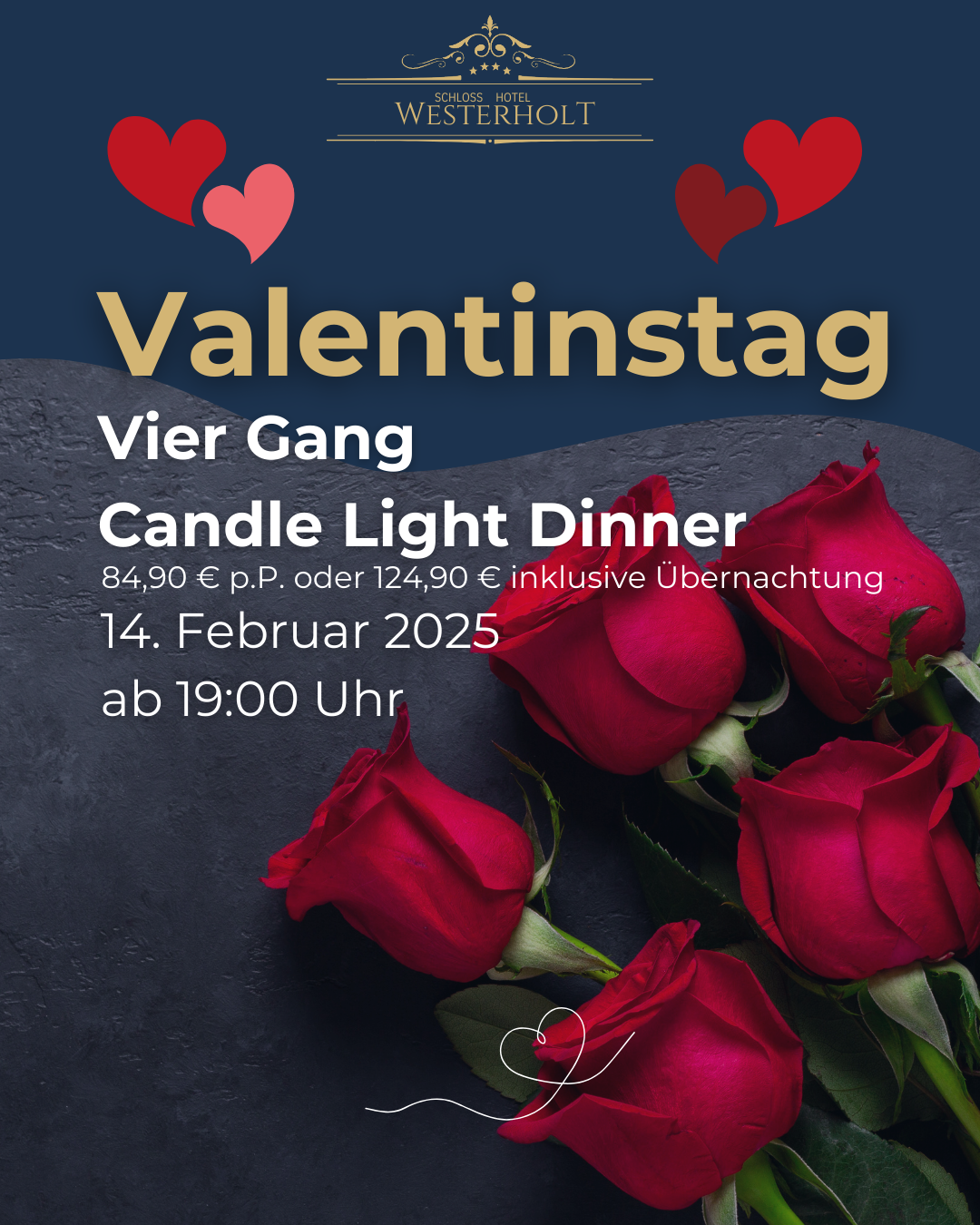 Valentinstag Candle Light Dinner mit Übernachtungsmöglichkeit